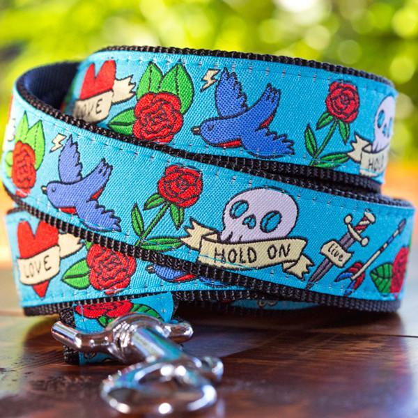 dog leads australia, dog leashes and leads bright blue dog leash handmade in Australia