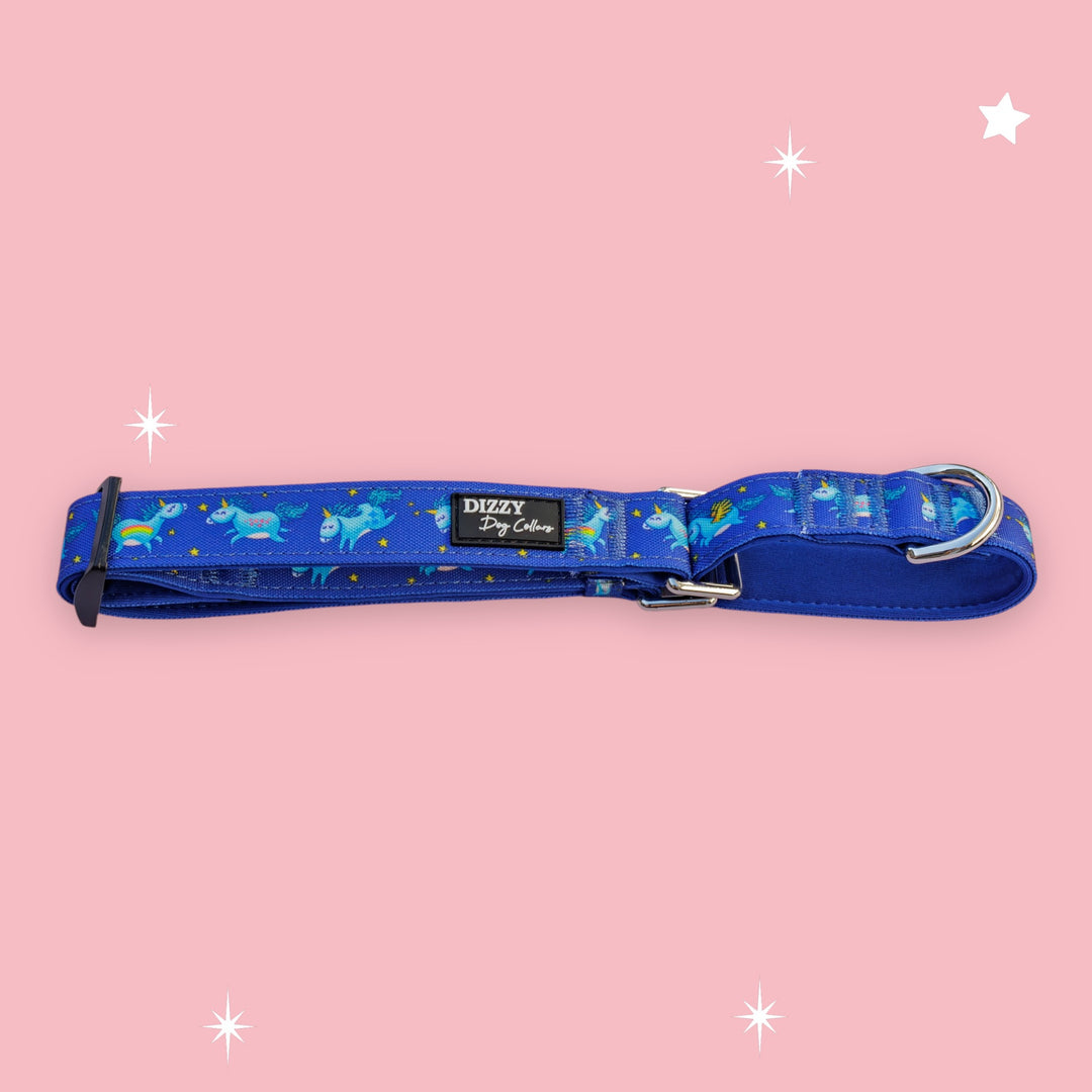 Martingale Dog Collar | Stardust: Navy Unicorns