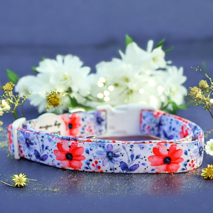 Royal Bouquet Dog Collar | Canvas & Neoprene Dog Collar