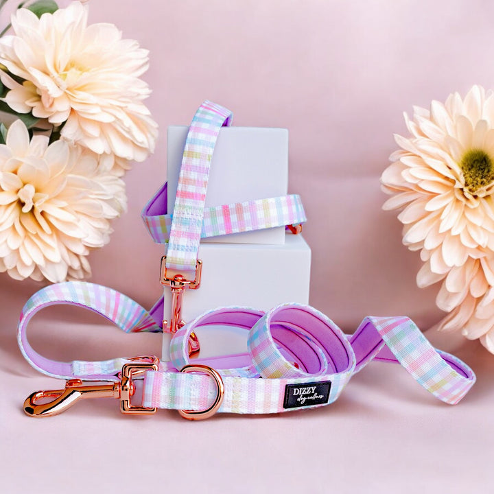 Double Ended Training Lead | Hands Free - Crossbody Dog Lead | Sherbet Gingham