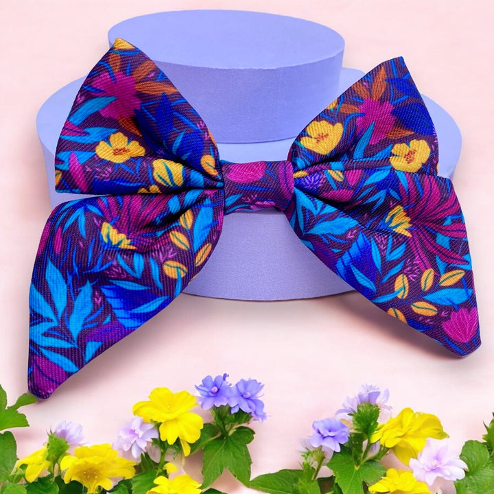 Sapphire Showers Sailor Bow - Dog Bow Tie