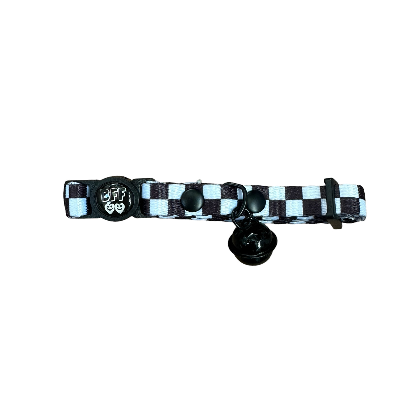 Cat Collar Black and White Checkers