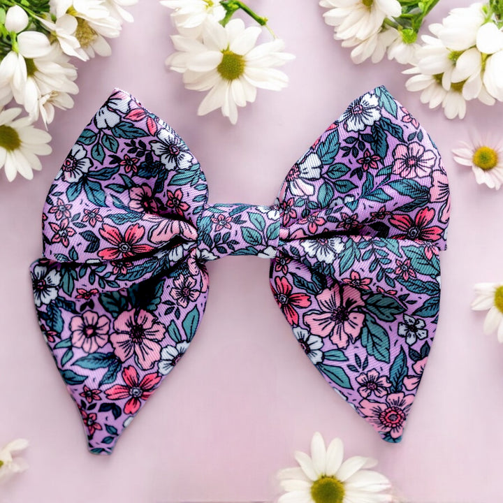 Dog Sailor Bow Tie | Lilac Floral