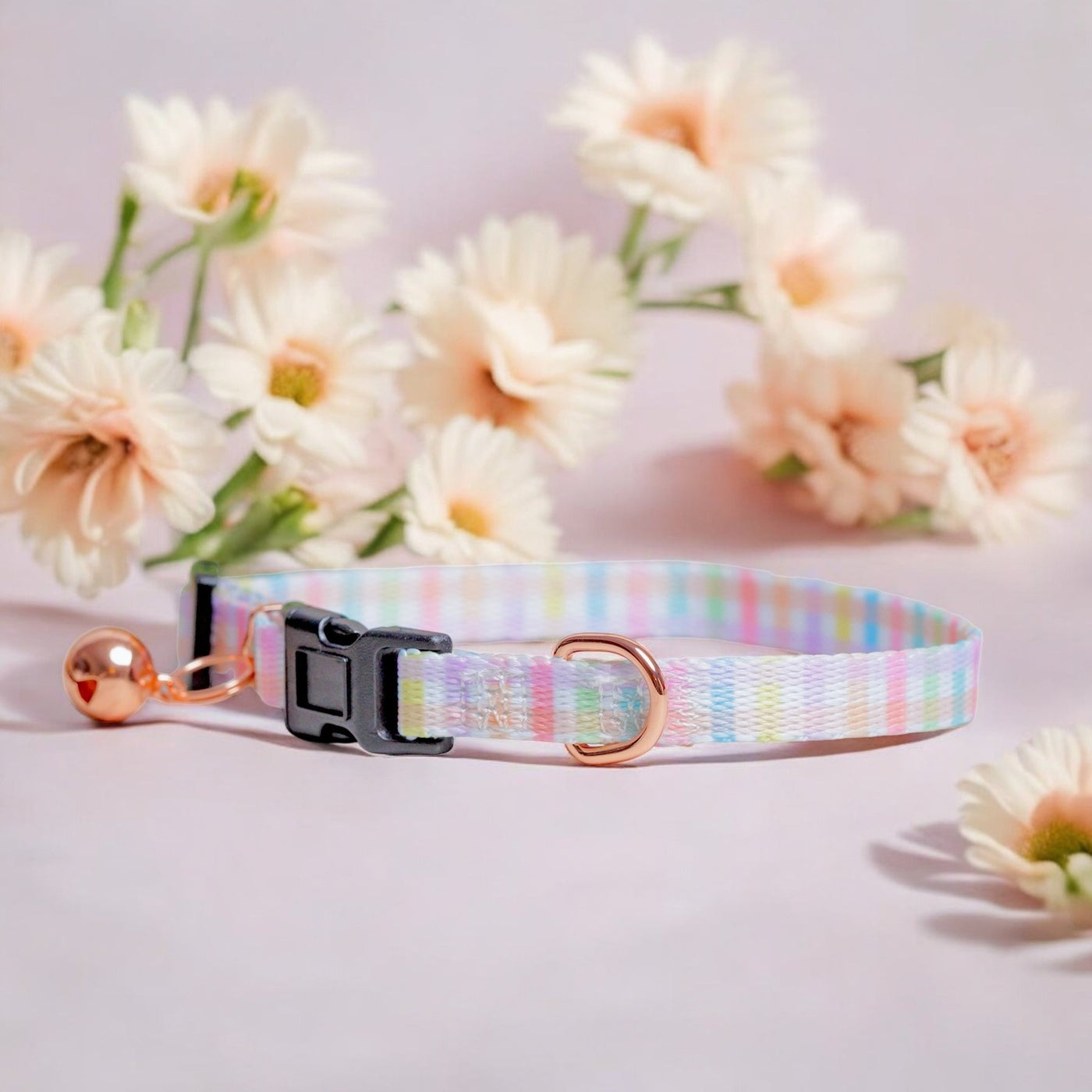 Sherbet Gingham Cat Collar | Toy Breed Dog Collar | Puppy Collar