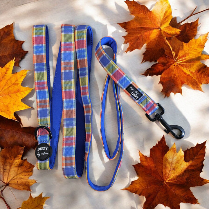 Country Plaid LONG LEAD | Canvas & Neoprene | Premium Quality Fully Padded Leash