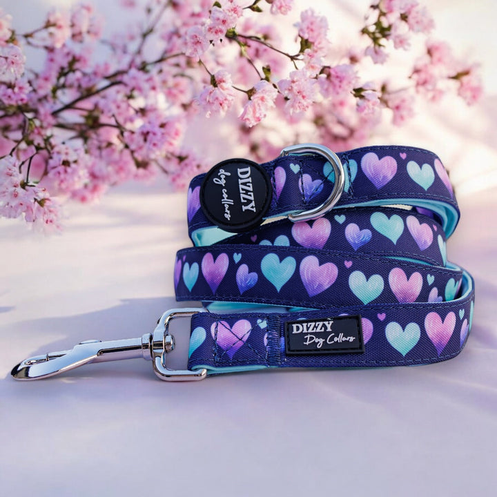 Hearts & Harmony Dog Leash | Canvas + Neoprene Premium Quality Dog Lead