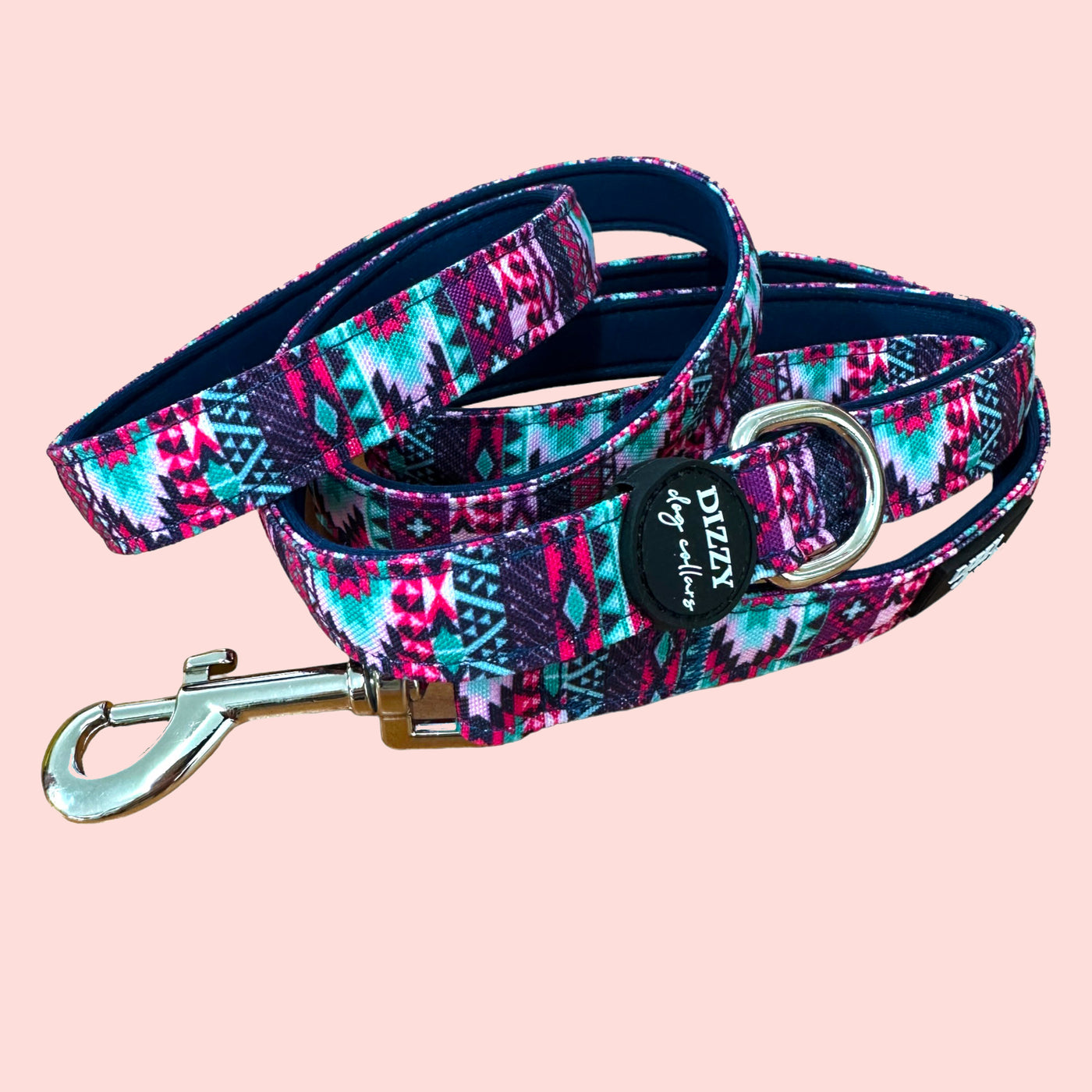 Purple Aztec Dog Leash (2cm wide)