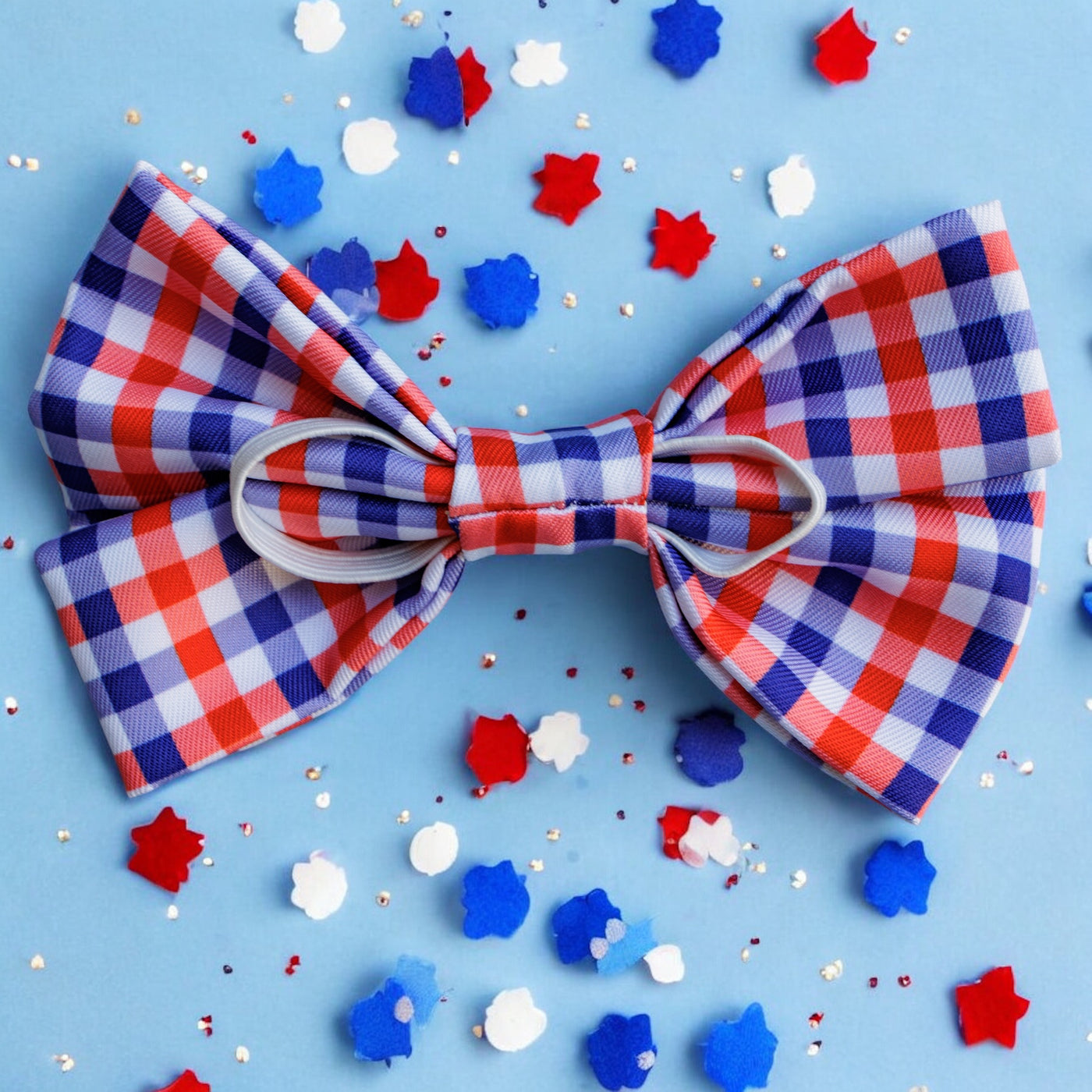 Red & Blue Gingham | Dog Bow Tie