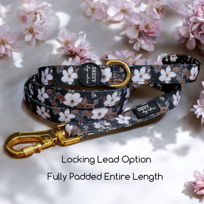 Midnight Cherry Blossoms Dog Leash