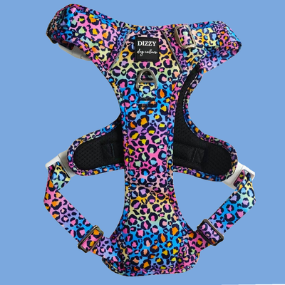 No Pull Dog Harness | Step in | Reflective | Heavy Duty | Easy Reach Handle | Rainbow Ombre Leopard | Relaunching Soon