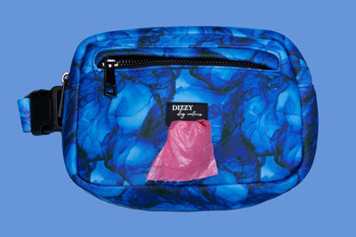 Adventure Pouch - Blue Marble-Dizzy Dog Collars