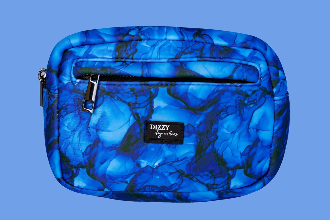 Adventure Pouch - Blue Marble-Dizzy Dog Collars