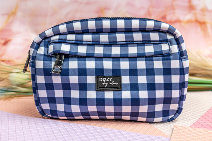 Adventure Pouch | Navy Gingham-Dizzy Dog Collars