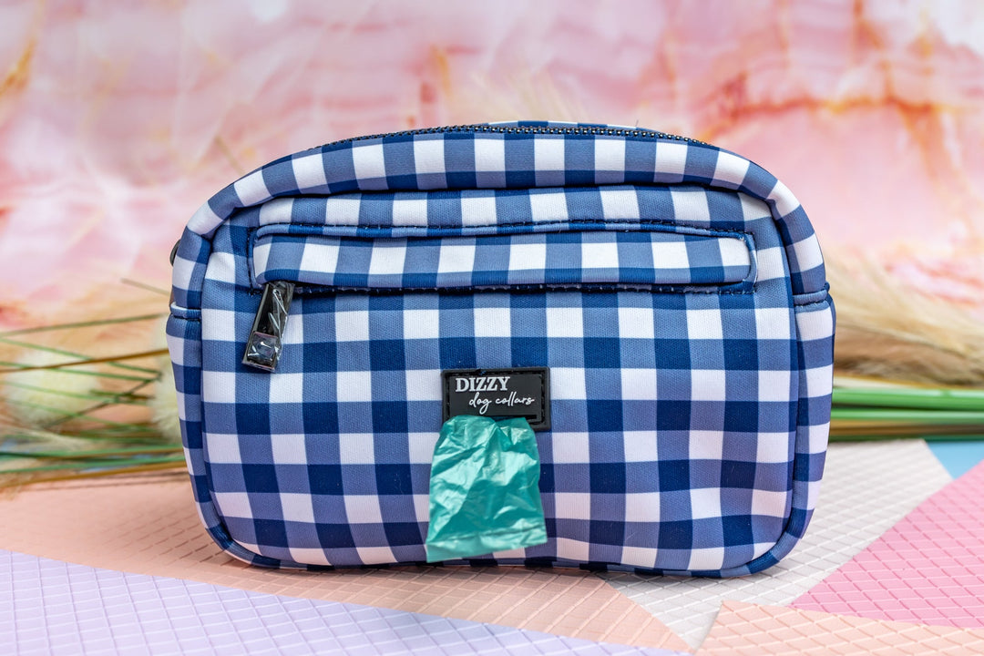 Adventure Pouch | Navy Gingham-Dizzy Dog Collars