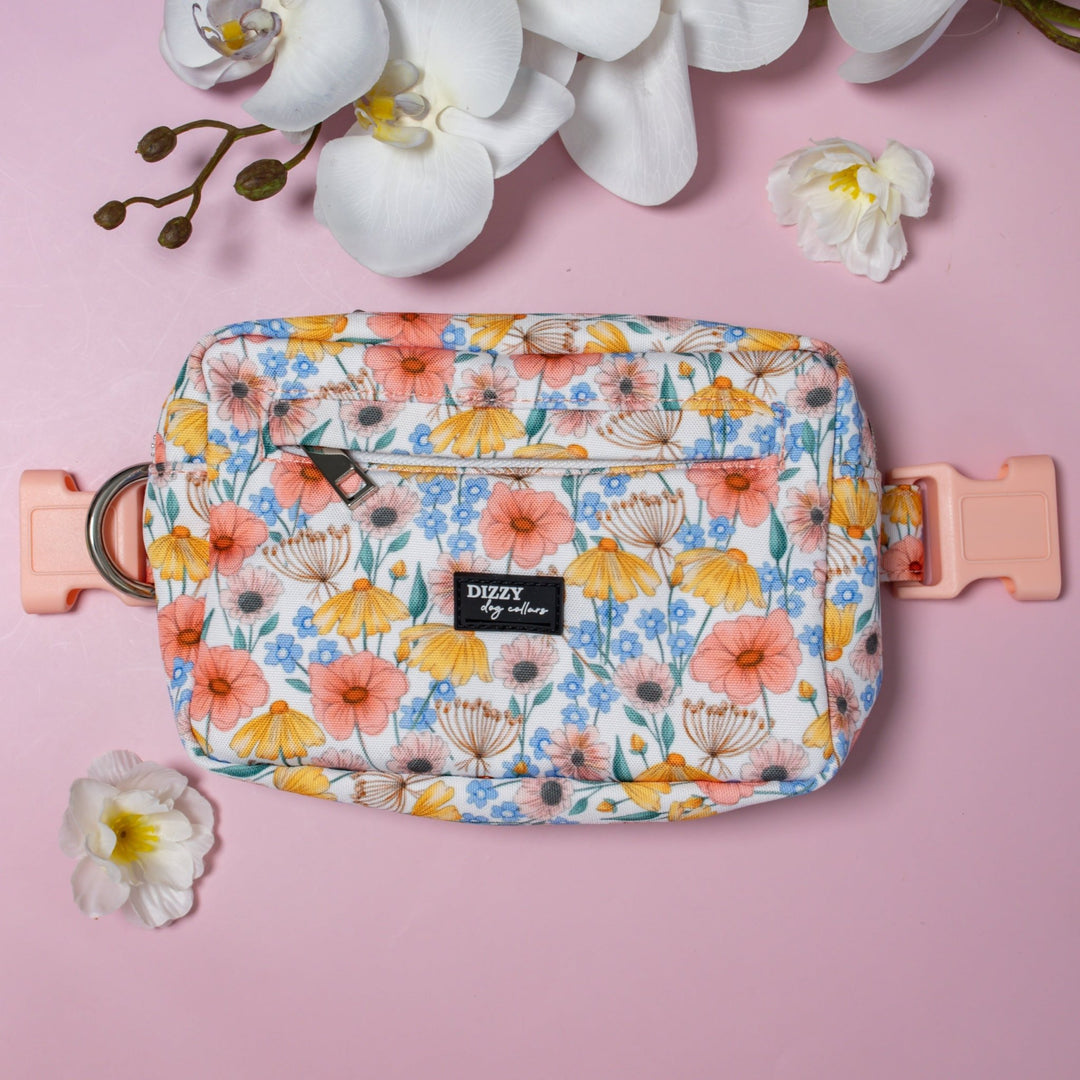 Adventure Pouch | Peachy Posies | Bum Bag-Adventure Pouch-Dizzy Dog Collars