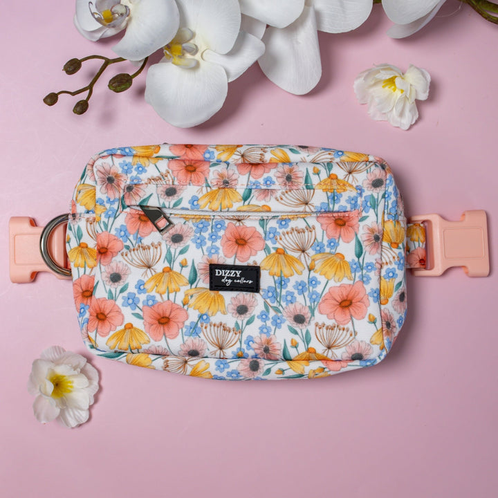 Adventure Pouch | Peachy Posies | Bum Bag-Adventure Pouch-Dizzy Dog Collars