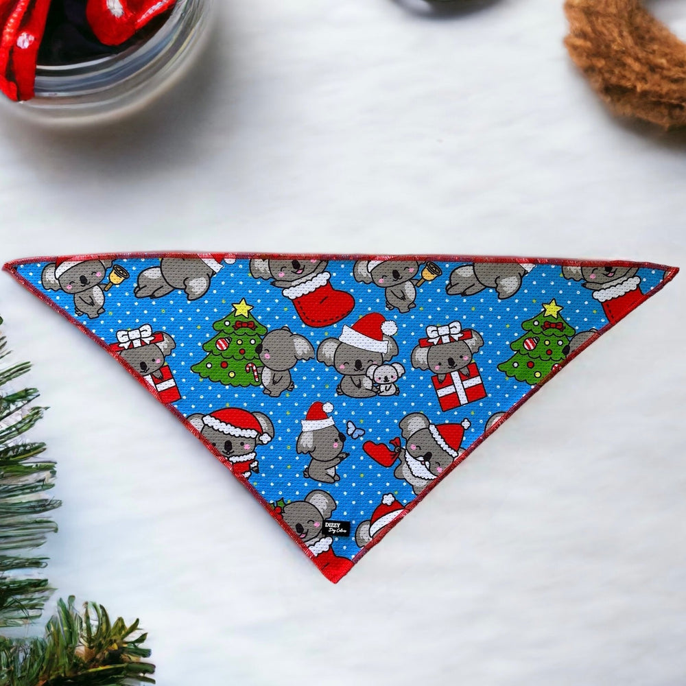 Bandana | Tie Up Dog Bandana | Christmas Koalas-Bandana-Dizzy Dog Collars