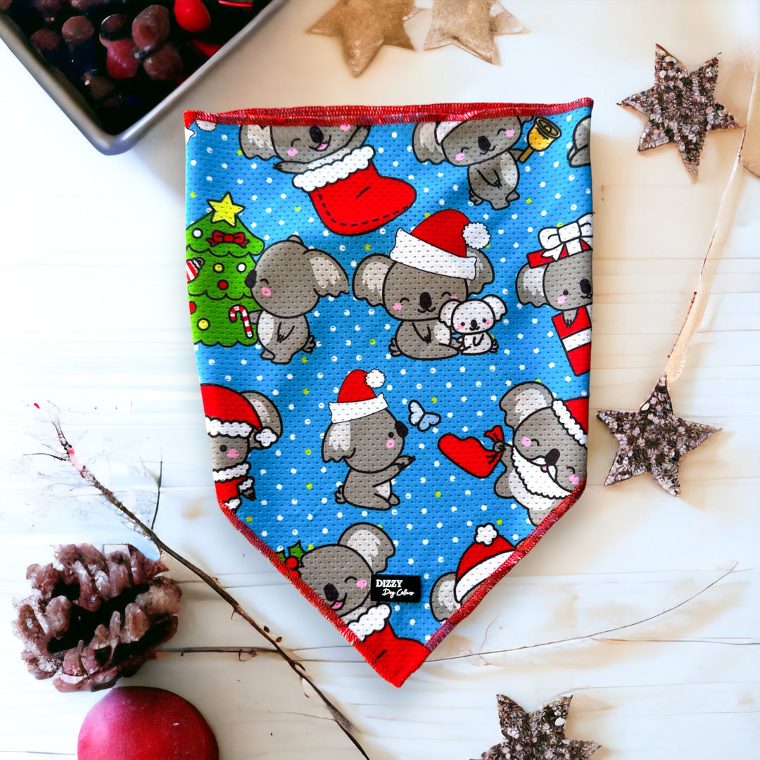 Bandana | Tie Up Dog Bandana | Christmas Koalas-Bandana-Dizzy Dog Collars