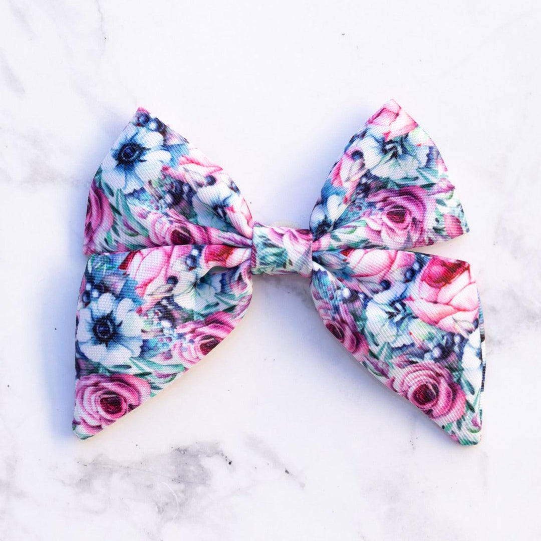 Blossom Rose Sailor Bow - Dog Bow-Dizzy Dog Collars