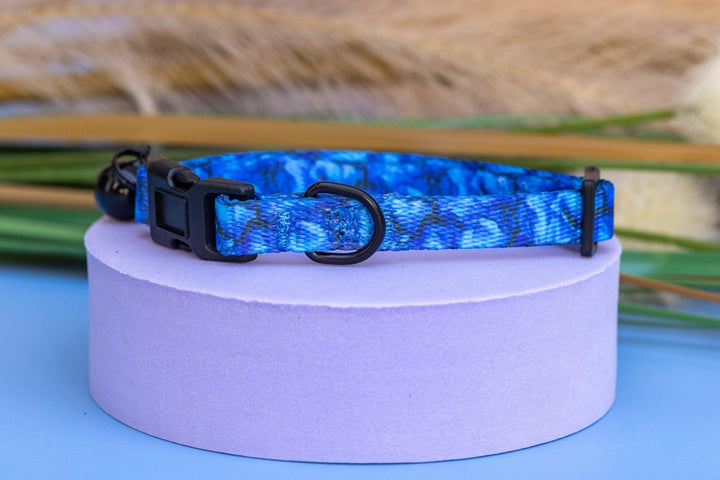 Blue Marble Cat Collar | Toy Breed Dog Collar | Puppy Collar-Dizzy Dog Collars