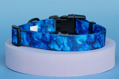 Blue Marble Dog Collar - Value Range Dog Collar-Dog Collar-Dizzy Dog Collars