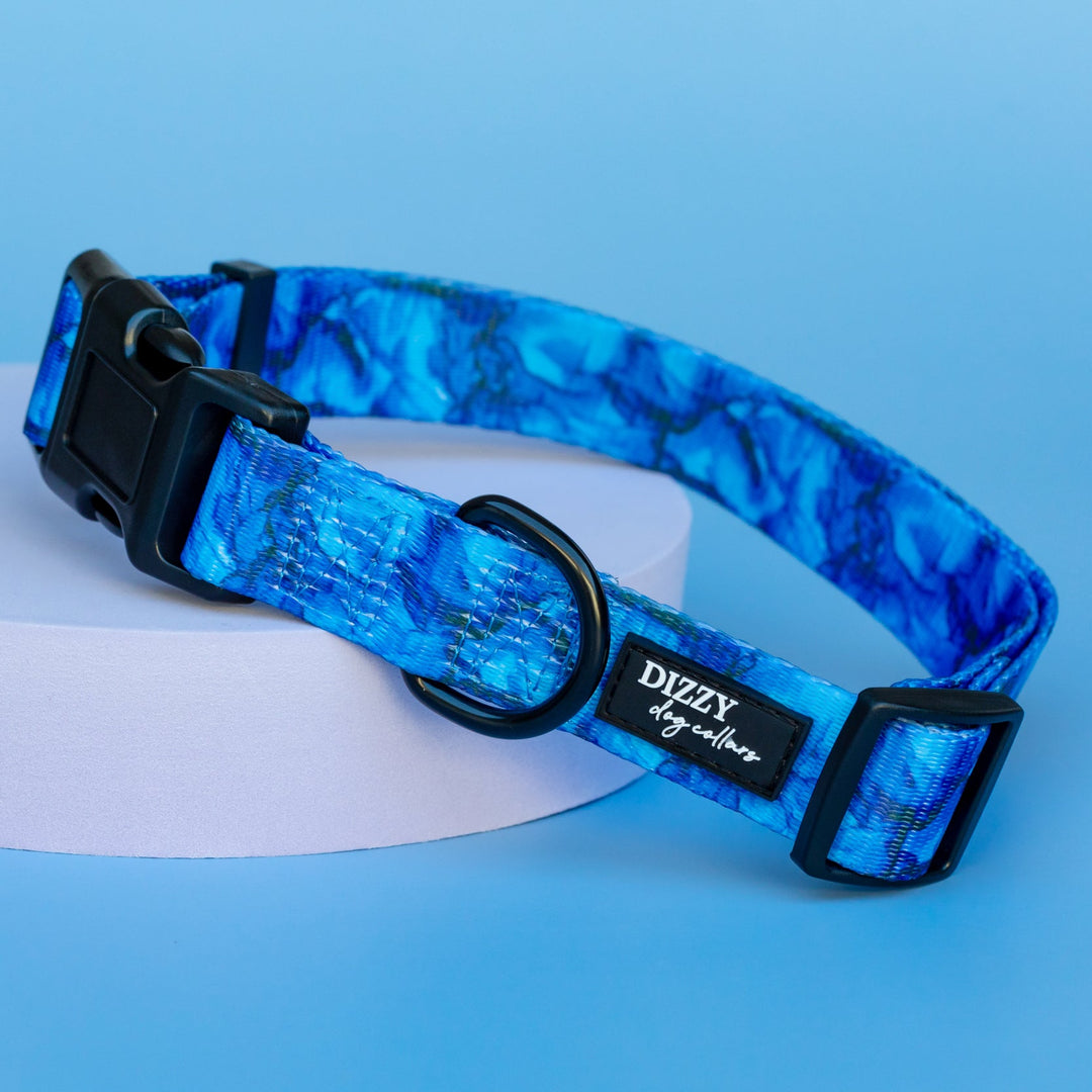 Blue Marble Dog Collar - Value Range Dog Collar-Dog Collar-Dizzy Dog Collars