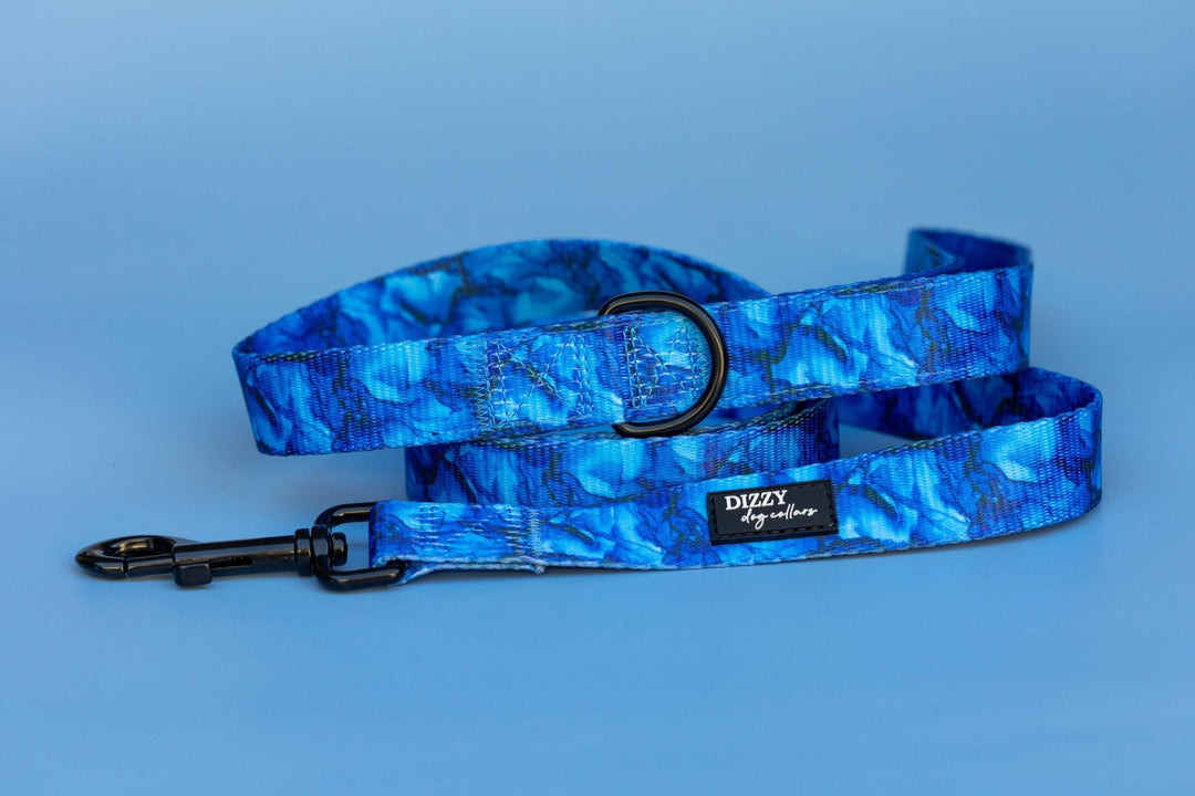 Blue Marble Dog Leash | Dog Lead-Dizzy Dog Collars