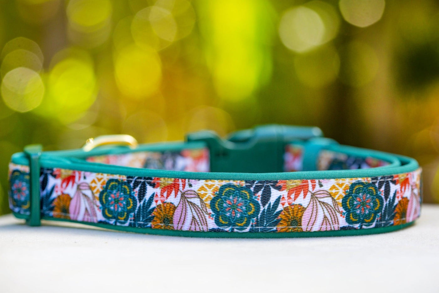 Bohemian Garden Dog Collar (Premade)-Dog Collar-Dizzy Dog Collars