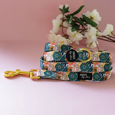 Bohemian Garden Dog Leash | Dog Lead-Leash-Dizzy Dog Collars