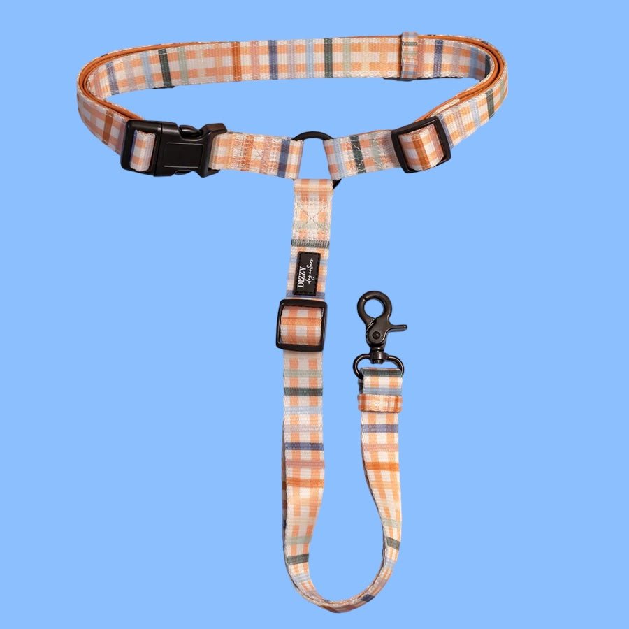 Car Headrest Restraint | Vintage Gingham | Dog Car Restraint Tether-Car Restraint-Dizzy Dog Collars