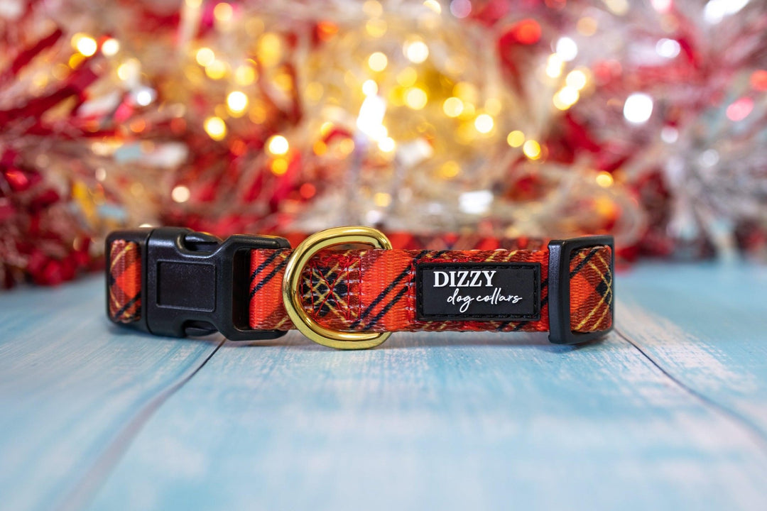 Christmas Plaid Dog Collar-Dog Collar-Dizzy Dog Collars