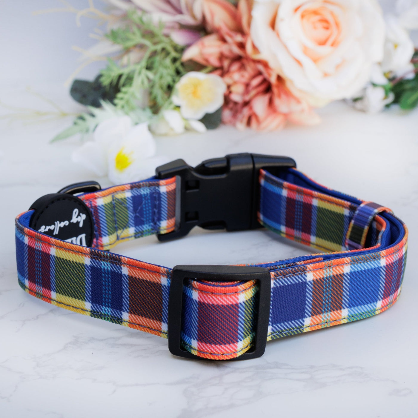 Country Plaid Dog Collar | Canvas & Neoprene Dog Collar-Dog Collar-Dizzy Dog Collars