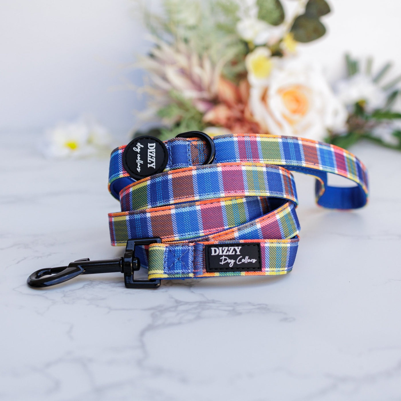 Country Plaid Dog Leash | Canvas & Neoprene | High Quality Fully Padded Leash-Leash-Dizzy Dog Collars