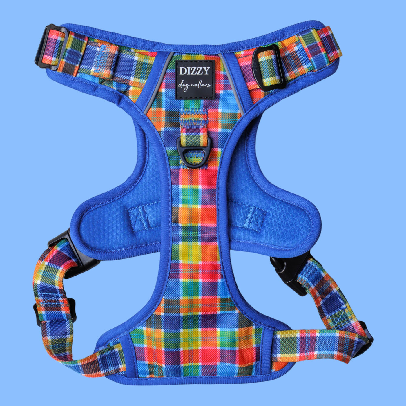 No Pull Dog Harness | Step in | Reflective | Heavy Duty | Easy Reach Handle | Country Plaid