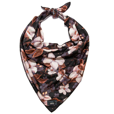 Dog Bandana - Tie Up Bandana - Midnight Cherry Blossoms-Dizzy Dog Collars