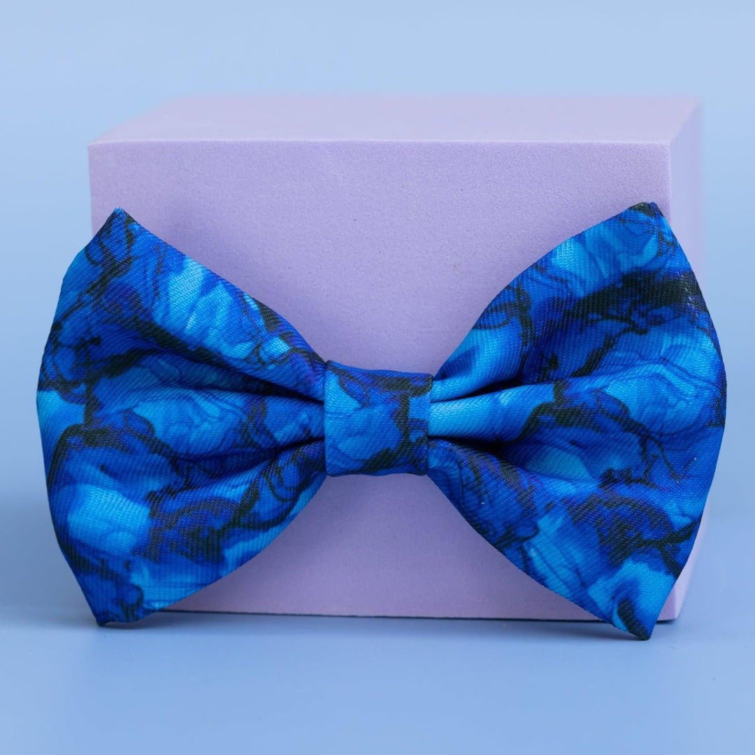 Dog Bow Tie | Blue Marble-Dizzy Dog Collars