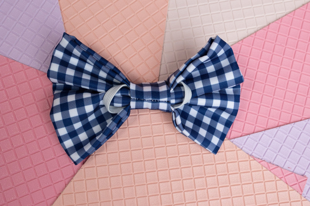 Dog Bow Tie | Navy Gingham-Dizzy Dog Collars