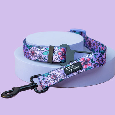 Dog Car Seatbelt | Dog Car Restraint Tether | Lilac Floral