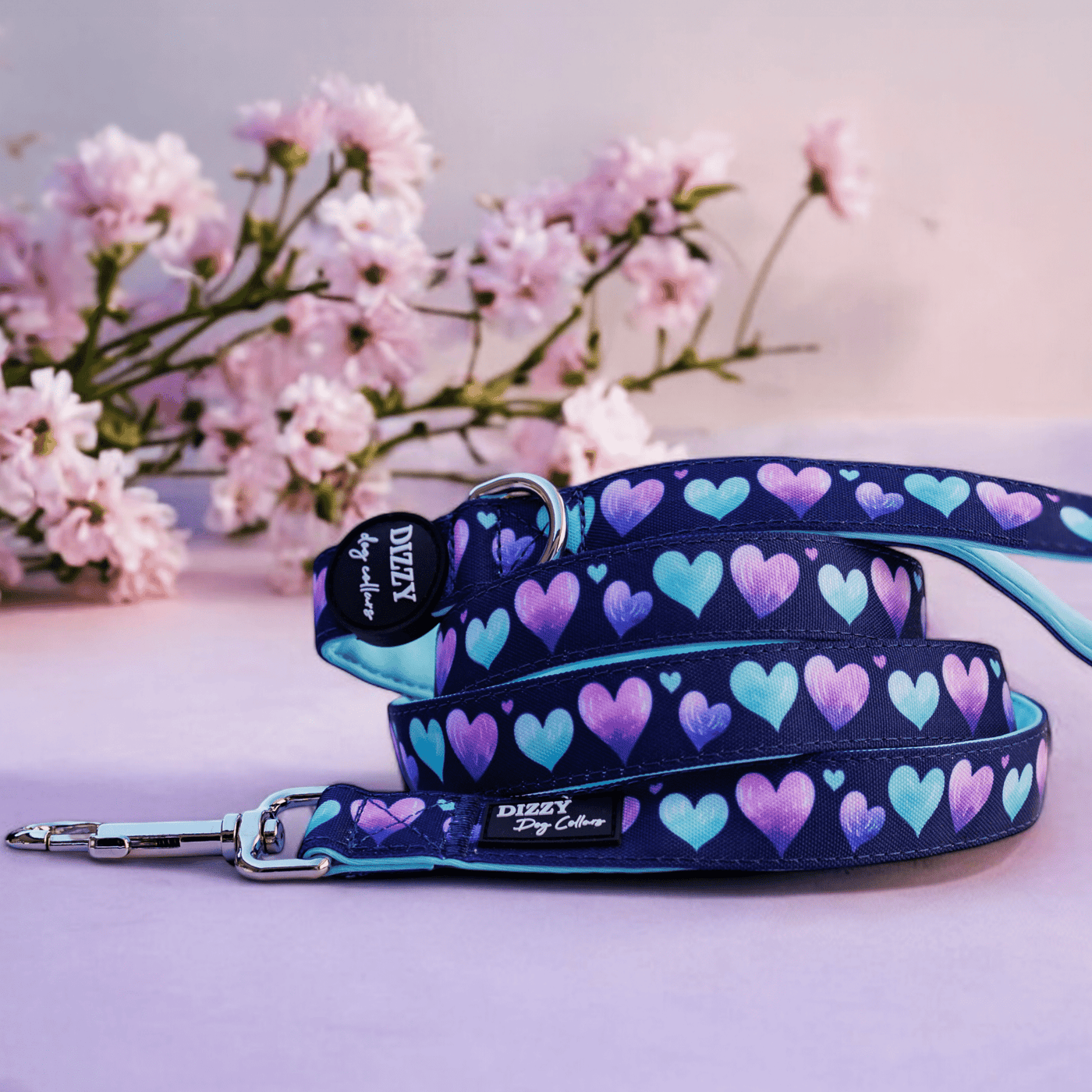 Hearts & Harmony Dog Leash | Canvas + Neoprene Premium Quality Dog Lead