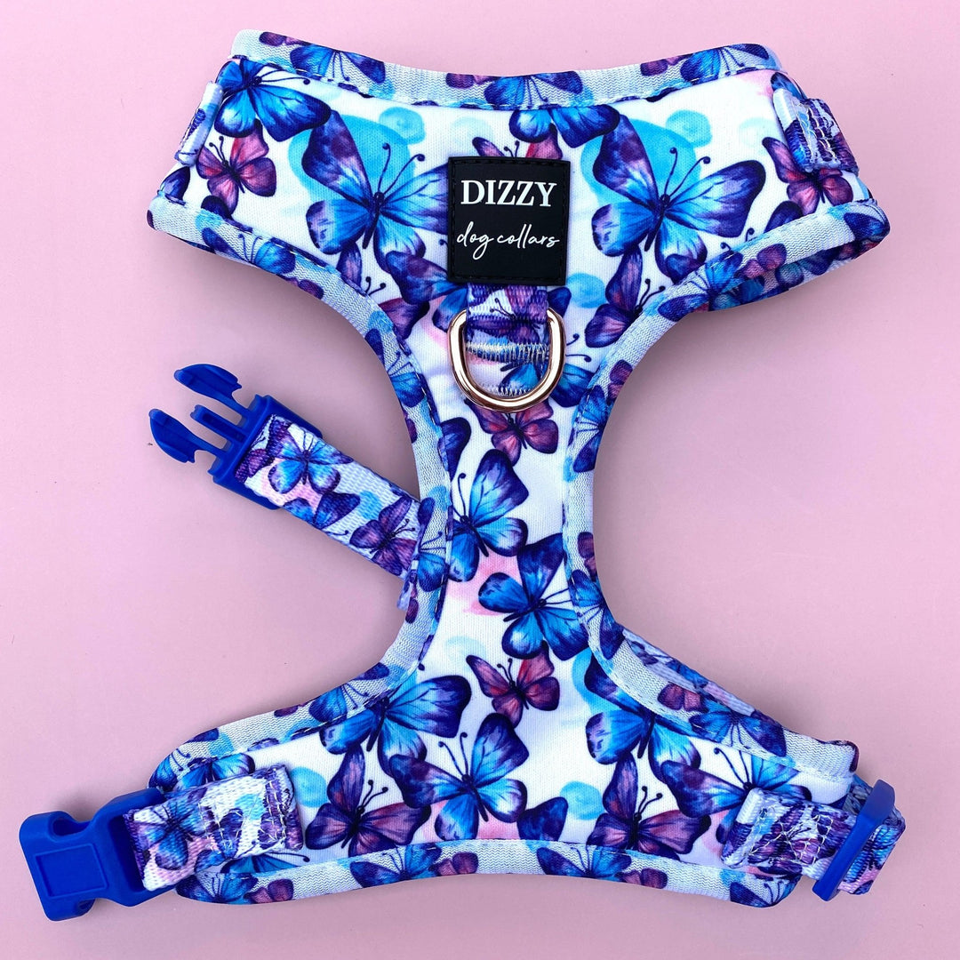 DOG HARNESS | Butterfly Ballet | Neck Adjustable Dog Harness-Harness-Dizzy Dog Collars