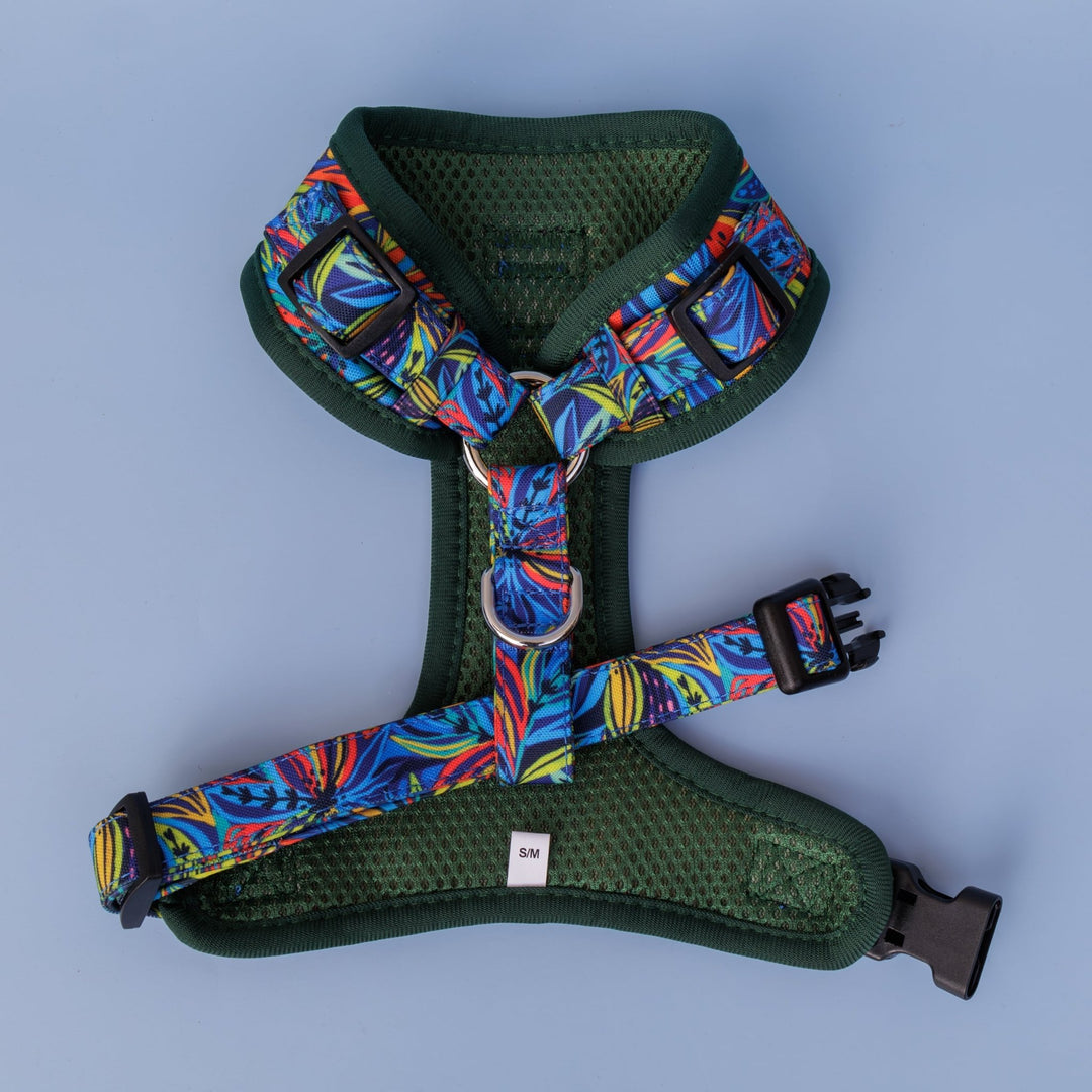 DOG HARNESS | Oasis | Neck Adjustable Dog Harness-Fabric Harness-Dizzy Dog Collars