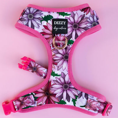 DOG HARNESS | Perfect Petals | Neck Adjustable Dog Harness-Harness-Dizzy Dog Collars