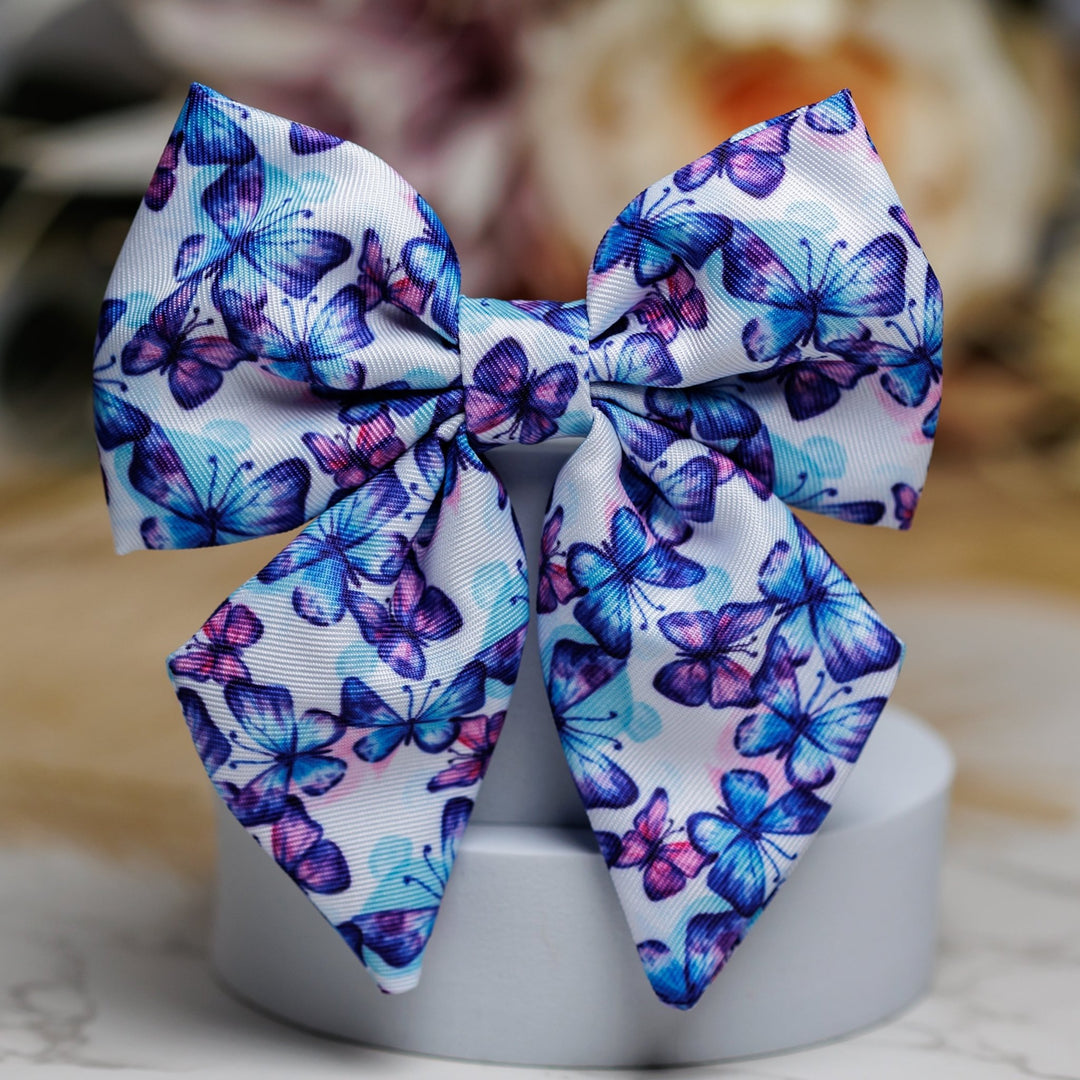 Dog Sailor Bow | Butterfly Ballet-Bow-Dizzy Dog Collars