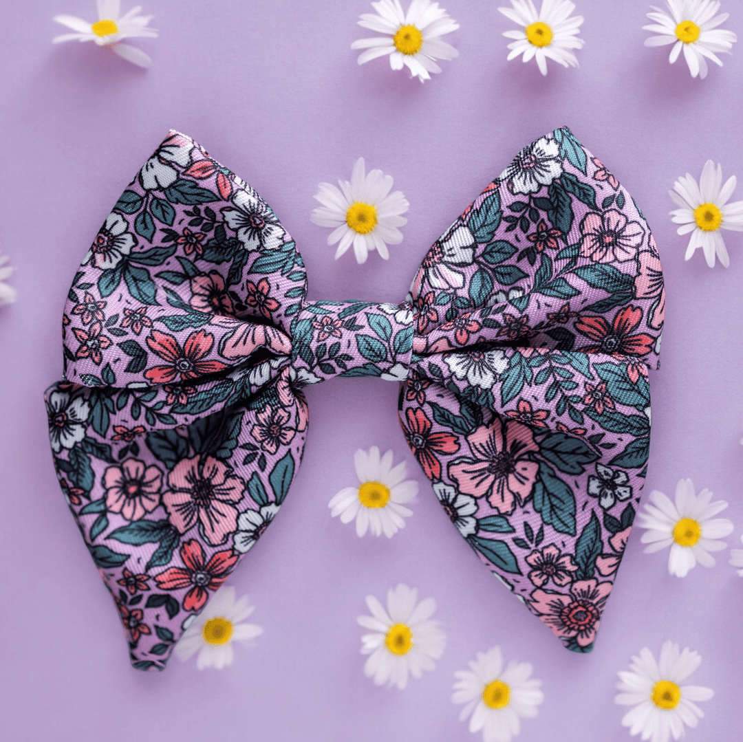 Dog Sailor Bow Tie | Lilac Floral