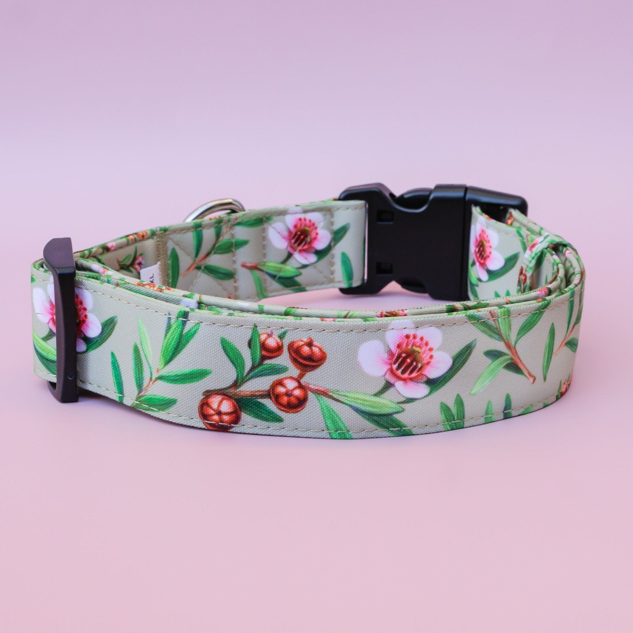 Extra Wide Manuka Dog Collar Canvas Neoprene Dog Collar Dizzy Dog Collars