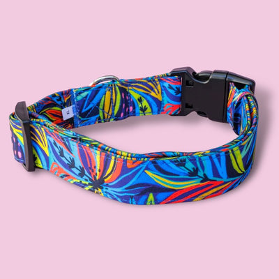 Extra Wide // Oasis Dog Collar | Canvas & Neoprene Dog Collar-Dog Collar-Dizzy Dog Collars