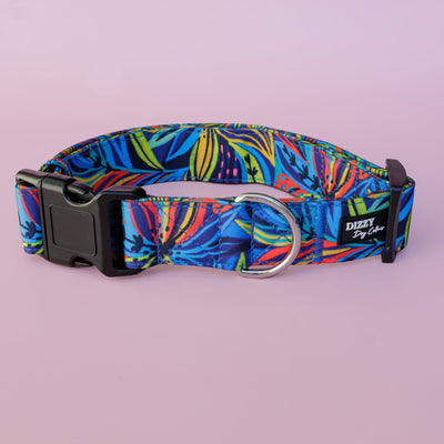 Extra Wide // Oasis Dog Collar | Canvas & Neoprene Dog Collar-Dog Collar-Dizzy Dog Collars