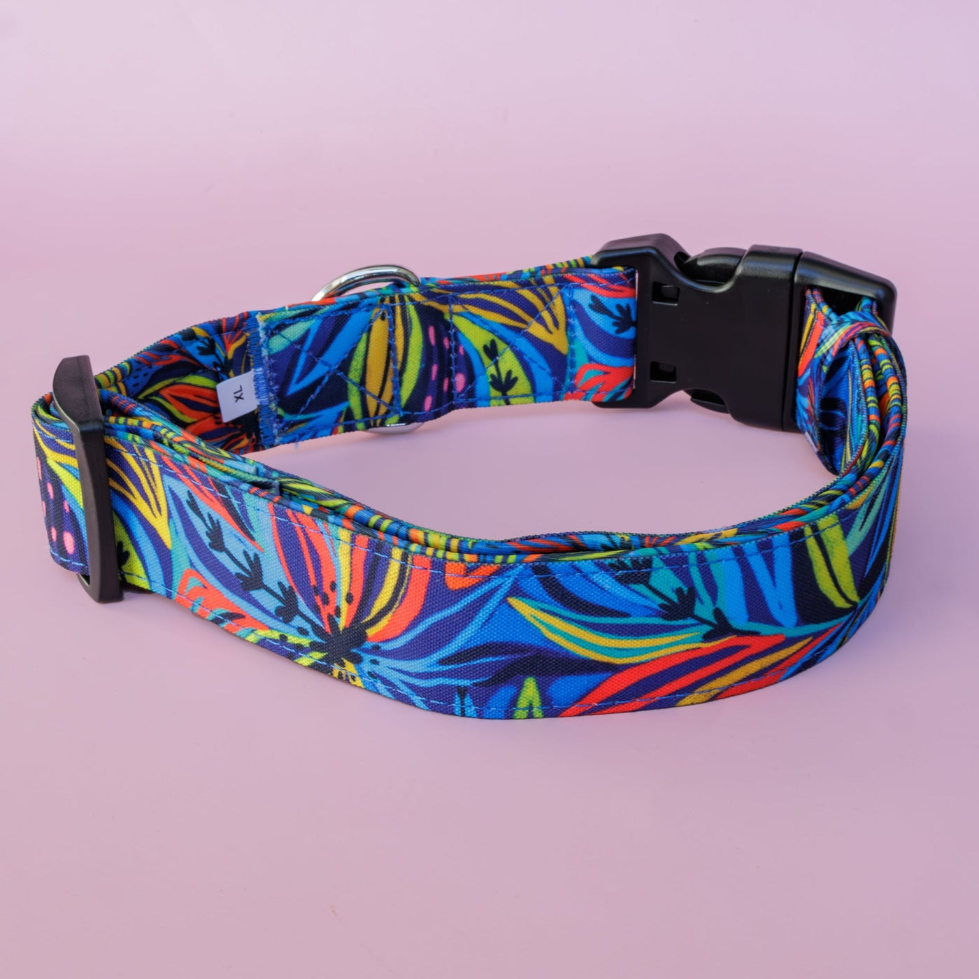 Extra Wide // Oasis Dog Collar | Canvas & Neoprene Dog Collar-Dog Collar-Dizzy Dog Collars