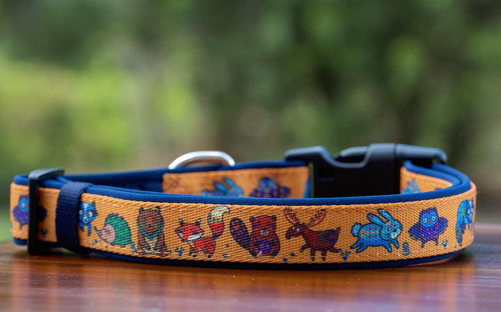 Forest Friends Dog Collar-Dog Collar-Dizzy Dog Collars-Large-Dizzy Dog Collars