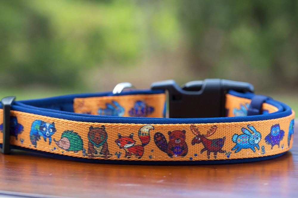 Forest Friends Dog Collar-Dog Collar-Dizzy Dog Collars-Large-Dizzy Dog Collars